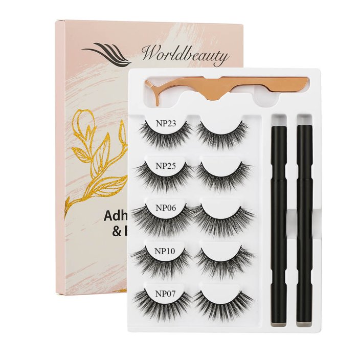 Wimpernkleber Eyeliner Stift und gm Wimpern-Set