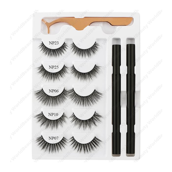 Wimpernkleber Eyeliner Stift und gm Wimpern-Set